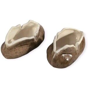 2 Vintage Ceramic Potatoe Serving Bowl 1994 Signed Lou '94 Lou 95 , 5" 2.5" x 3"